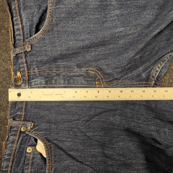 Y2K Neoblue Mens Blue Dark Wash Jeans Straight Leg Denim Made in USA Size 38x27 - Picture 7 of 13